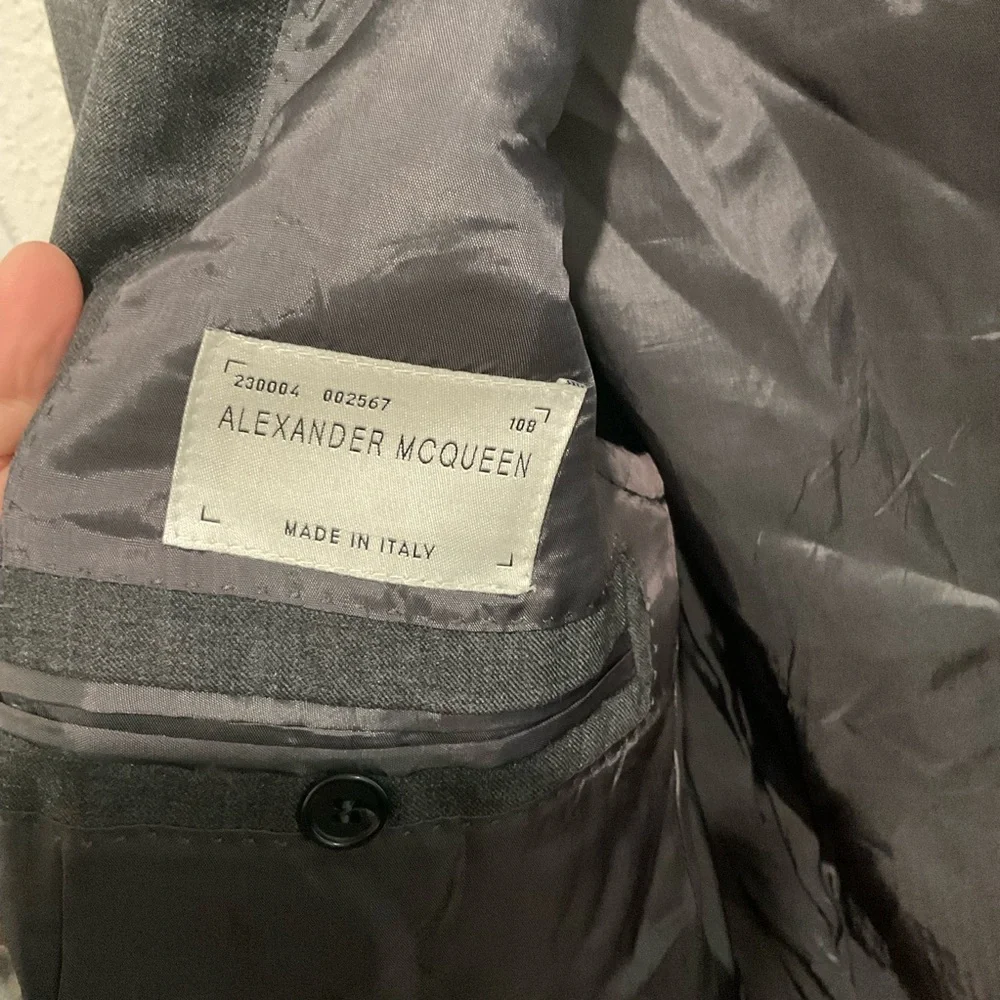 Alexander McQueen x Loro Piana Charcoal Blazer